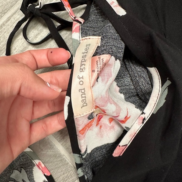 Black And Pink Floral Dress With Pockets! - Picture 6 of 6